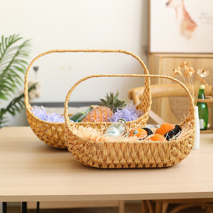 Unisex Handwoven Shopping Basket with Ergonomic Design Bowlift