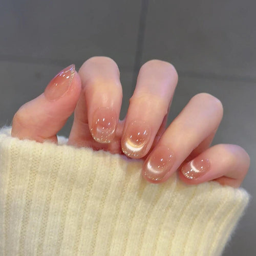 Artificial nails with elegant glitter fringe Bowlift
