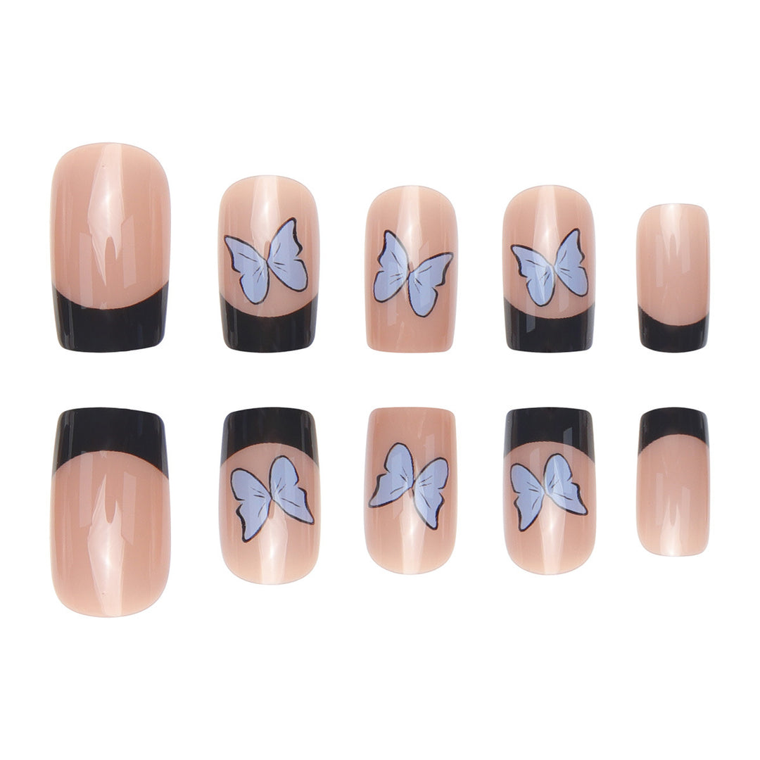 Decorative Press-On Nail Art with Bow Design Bowlift