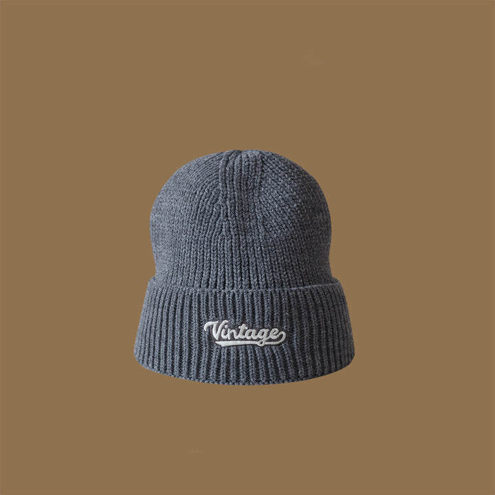 Vintage-Style Knitted Beanie