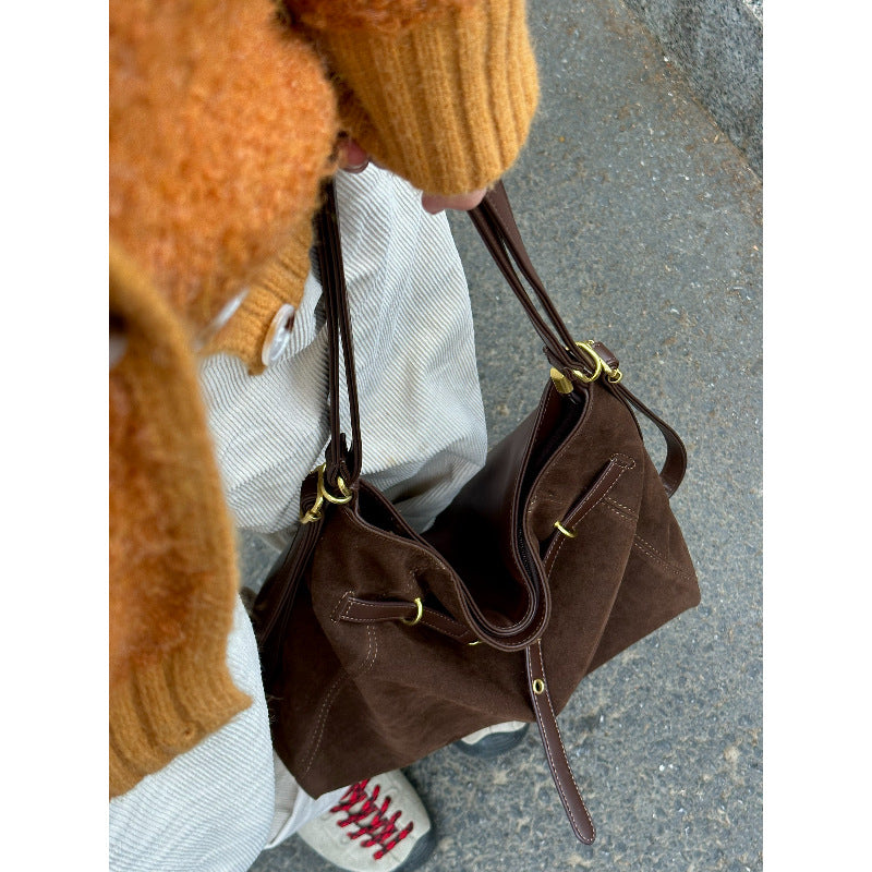 Luxurious Suede Tote Bag Bowlift