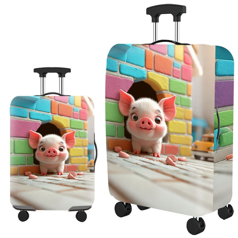 Artistic Cat-Themed Hard Shell Suitcase Bowlift