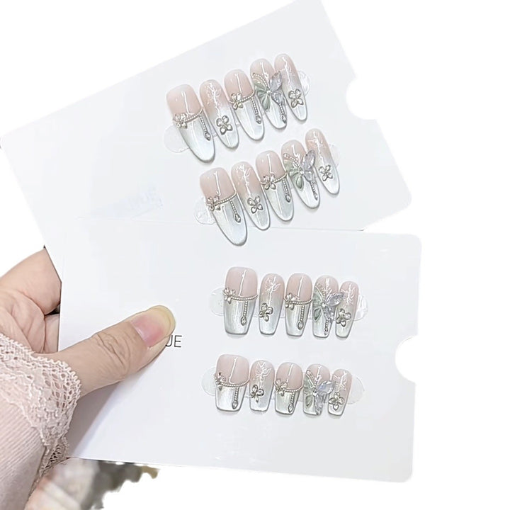 Elegant Decorative Press-On Nail Art Set Bowlift