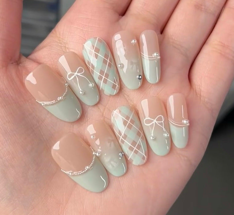 Glossy Ombre Press-On Nail Extensions Bowlift