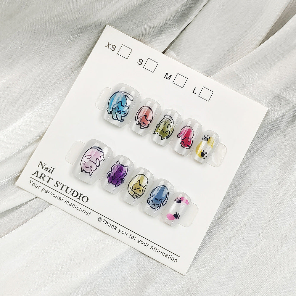 Glamorous artificial nails with holographic effect Bowlift