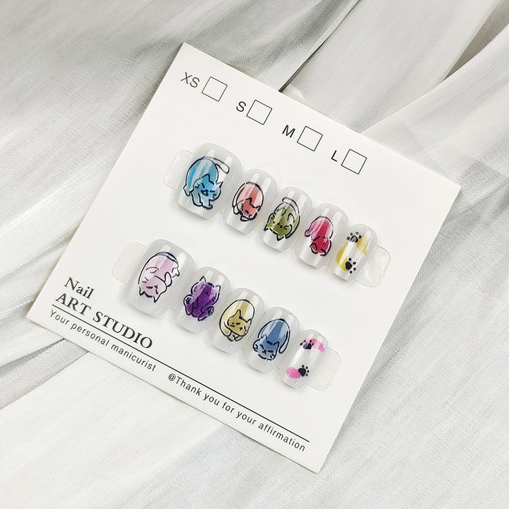 Artificial Glitter Nail Tips Bowlift
