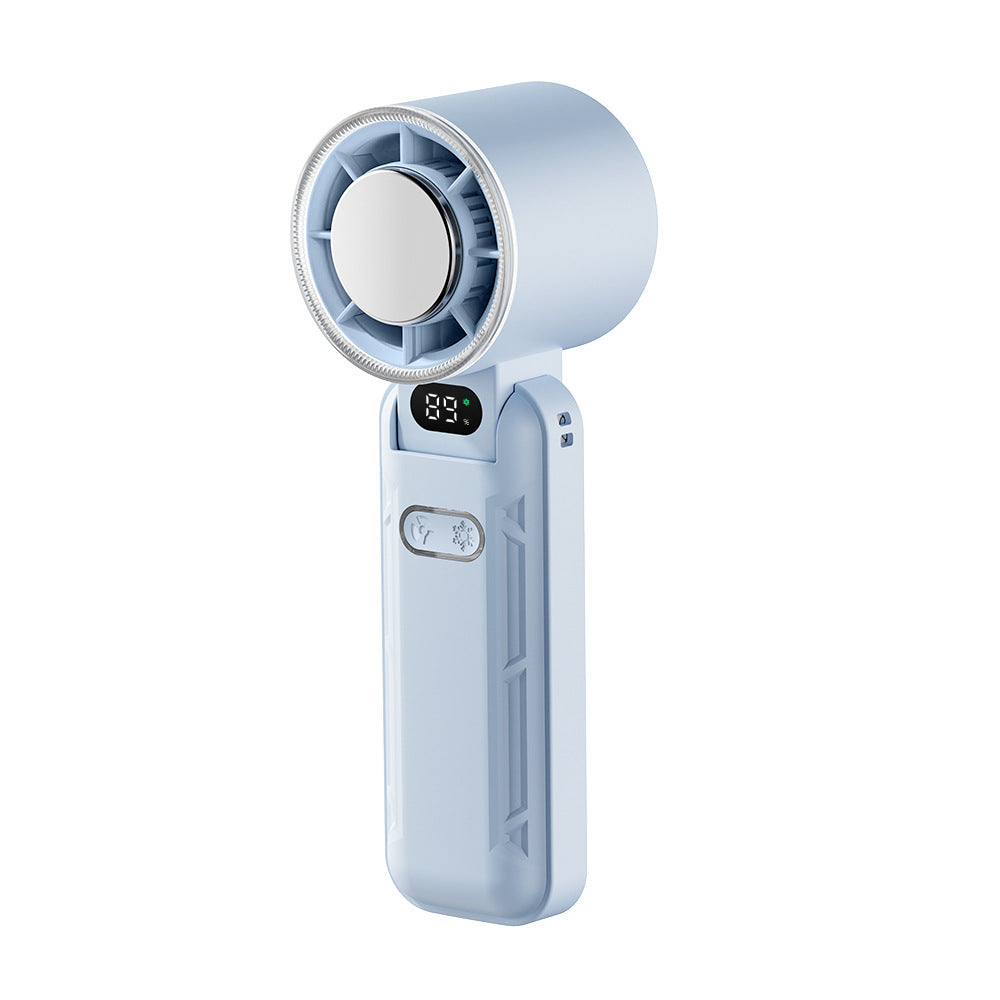 Ladies portable mini fan with USB charging function and digital display Bowlift