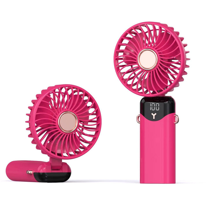 Portable Mini Hand Fan with Digital Display Bowlift