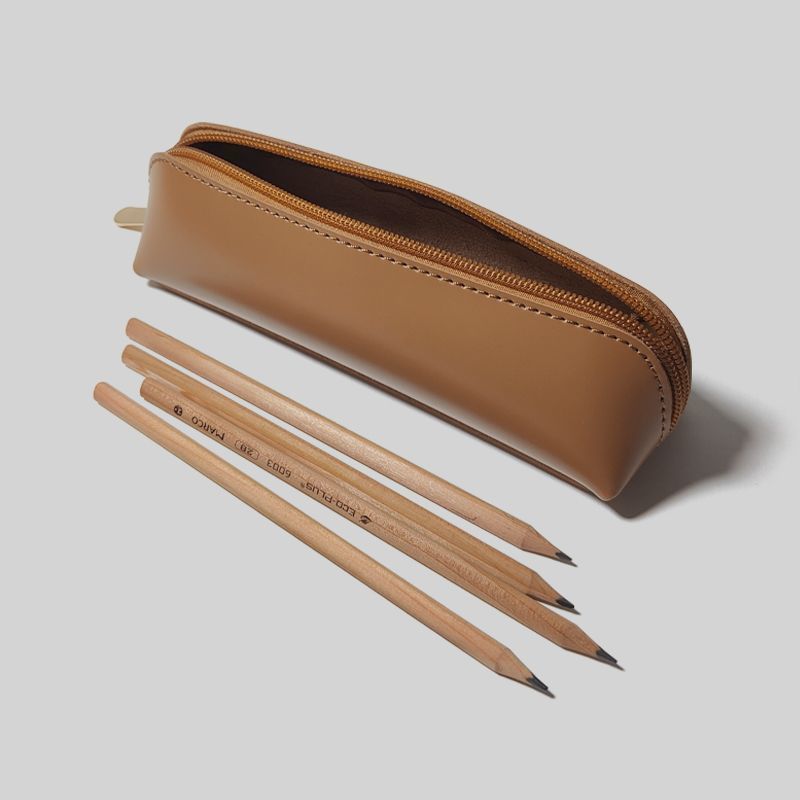 Minimalist Leather Pencil Case Bowlift