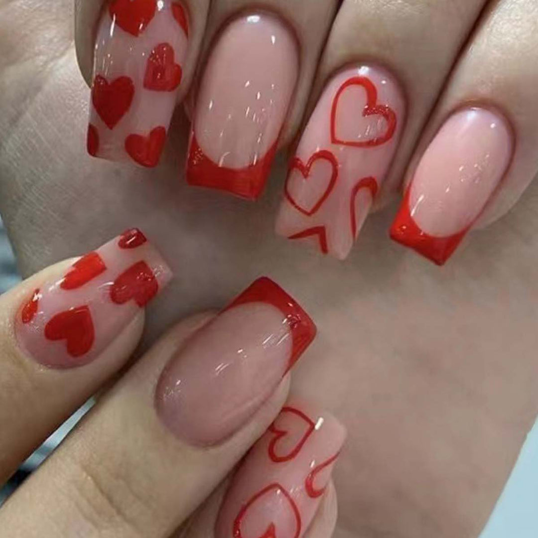 Artistic Nail Art with Heart Design Bowlift