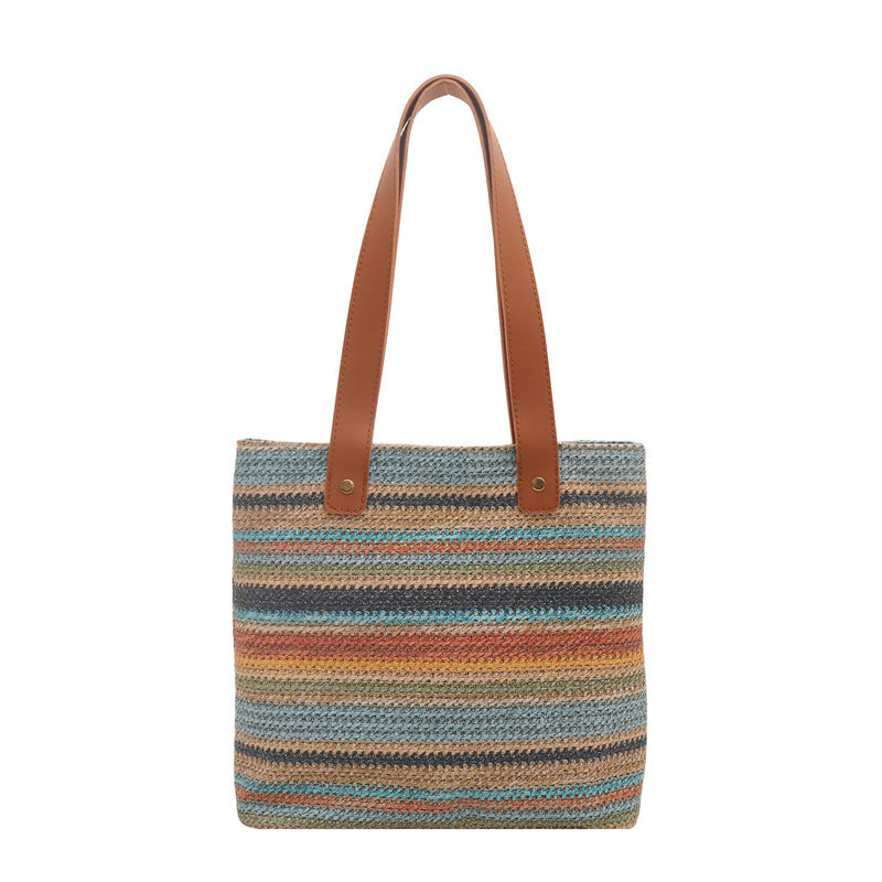 WoColorful Woven Tote Bag Bowlift