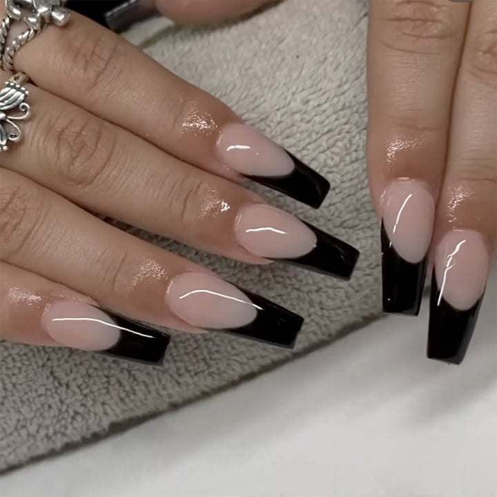 Elegant Gel Nails with trendy French Tip Bowlift