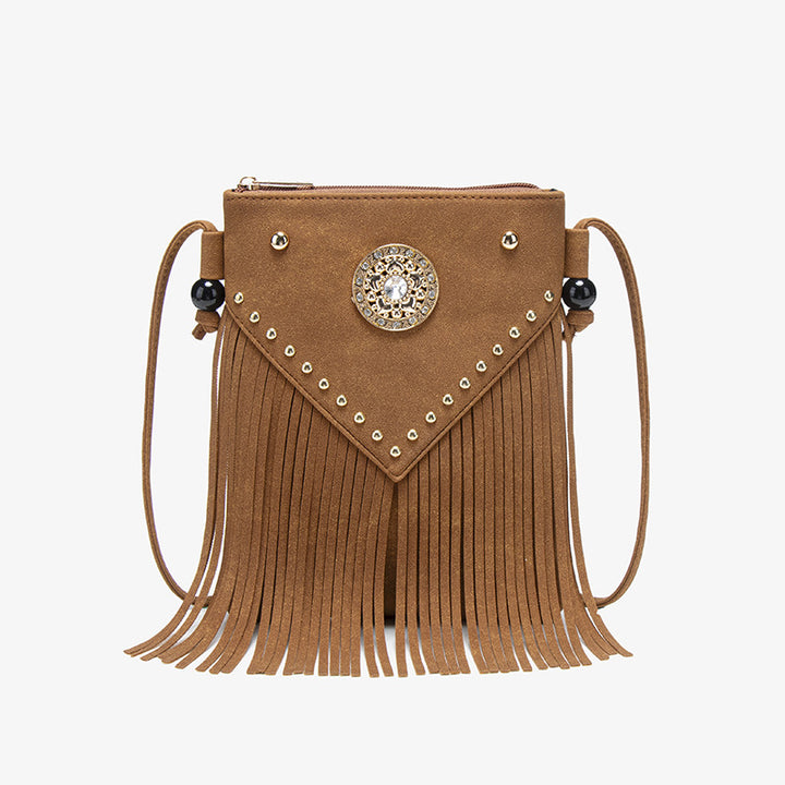Fringe Embellished Crossbody Bag