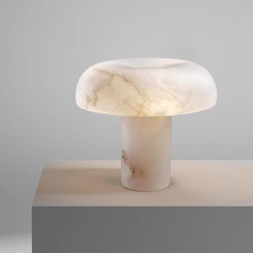Contemporary Marble Table Lamp with Sculptural Design