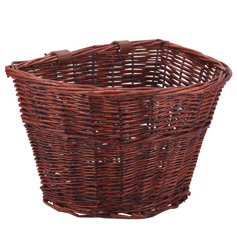 Women braided bicycle basket Bowlift