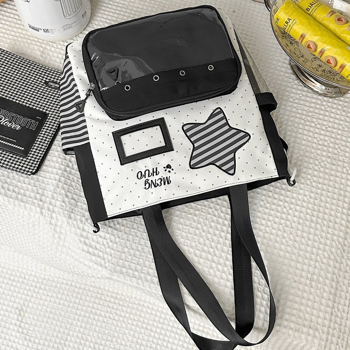 Fun-Themed Star Print Backpack Bowlift