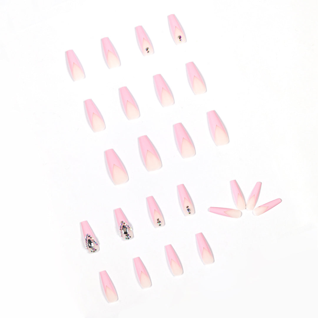 Artful glitter nail extensions with aqua accents Bowlift