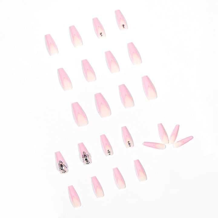 Artful glitter nail extensions with aqua accents Bowlift