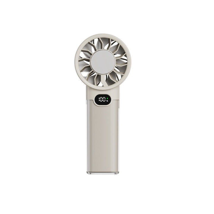 Women portable foil fan with digital display Bowlift