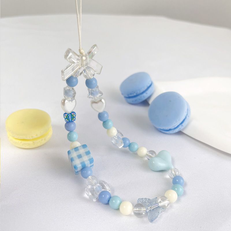 Delicate Butterfly Beaded Phone Charm Bowlift