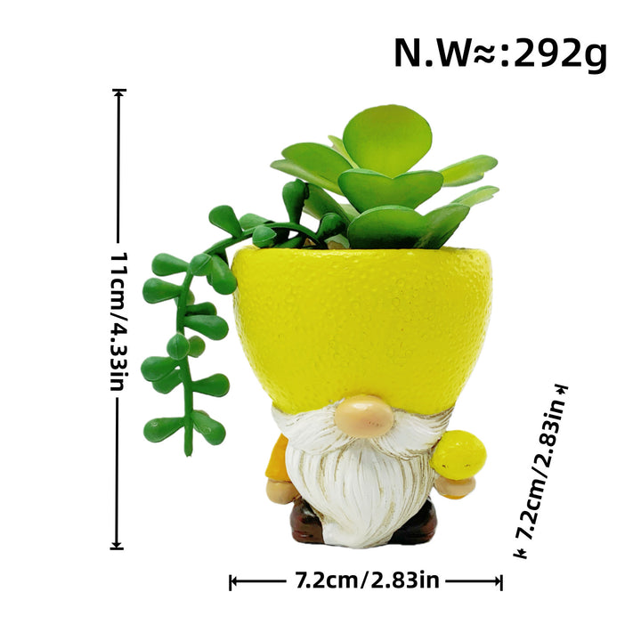 Original flower pot figure with gnome motif Bowlift