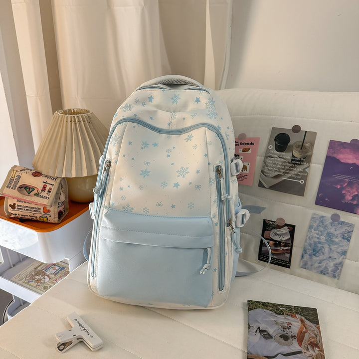 Backpack with Elegant, Floral Design and Many Compartments Bowlift