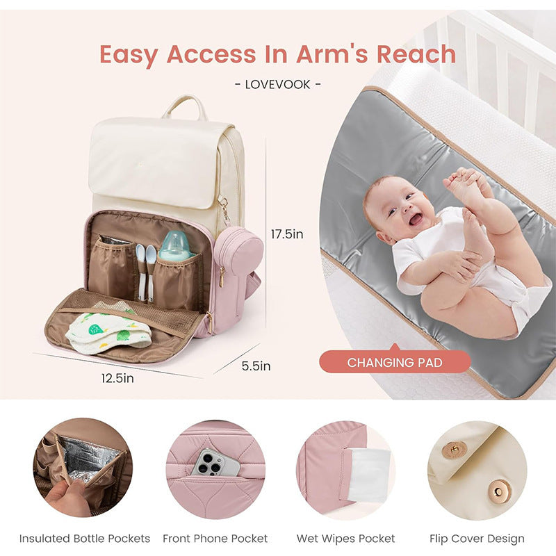 Fashionable backpack with versatile interior layout and ergonomic carrying straps Bowlift