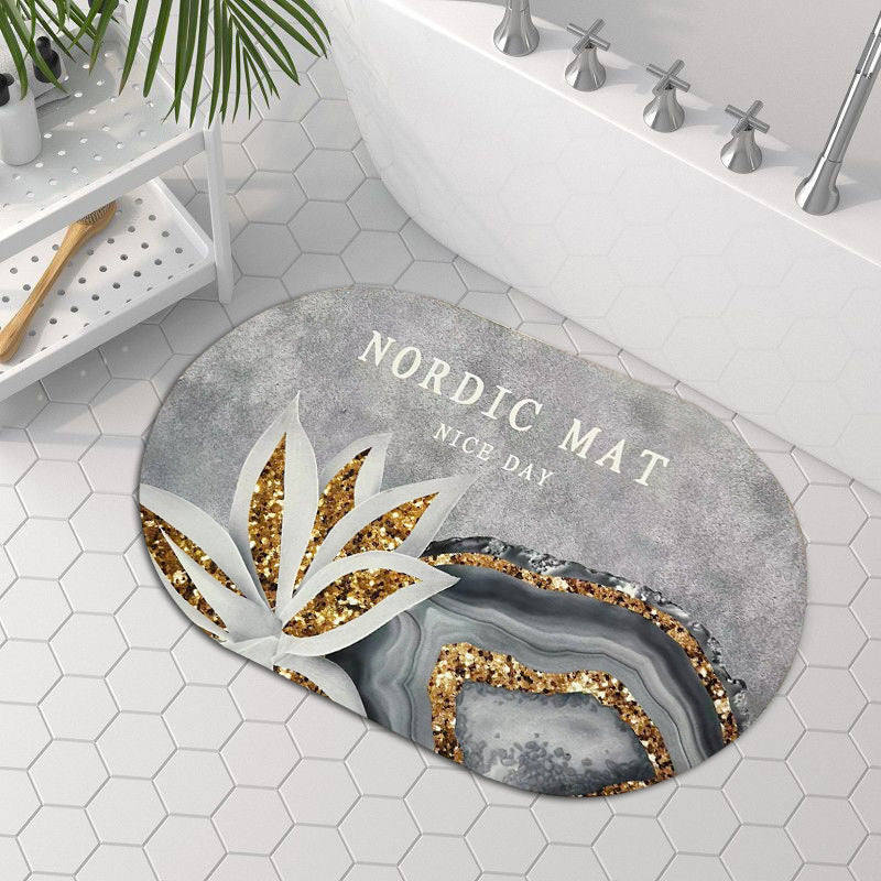 Decorative Geometric Bath Mat Bowlift