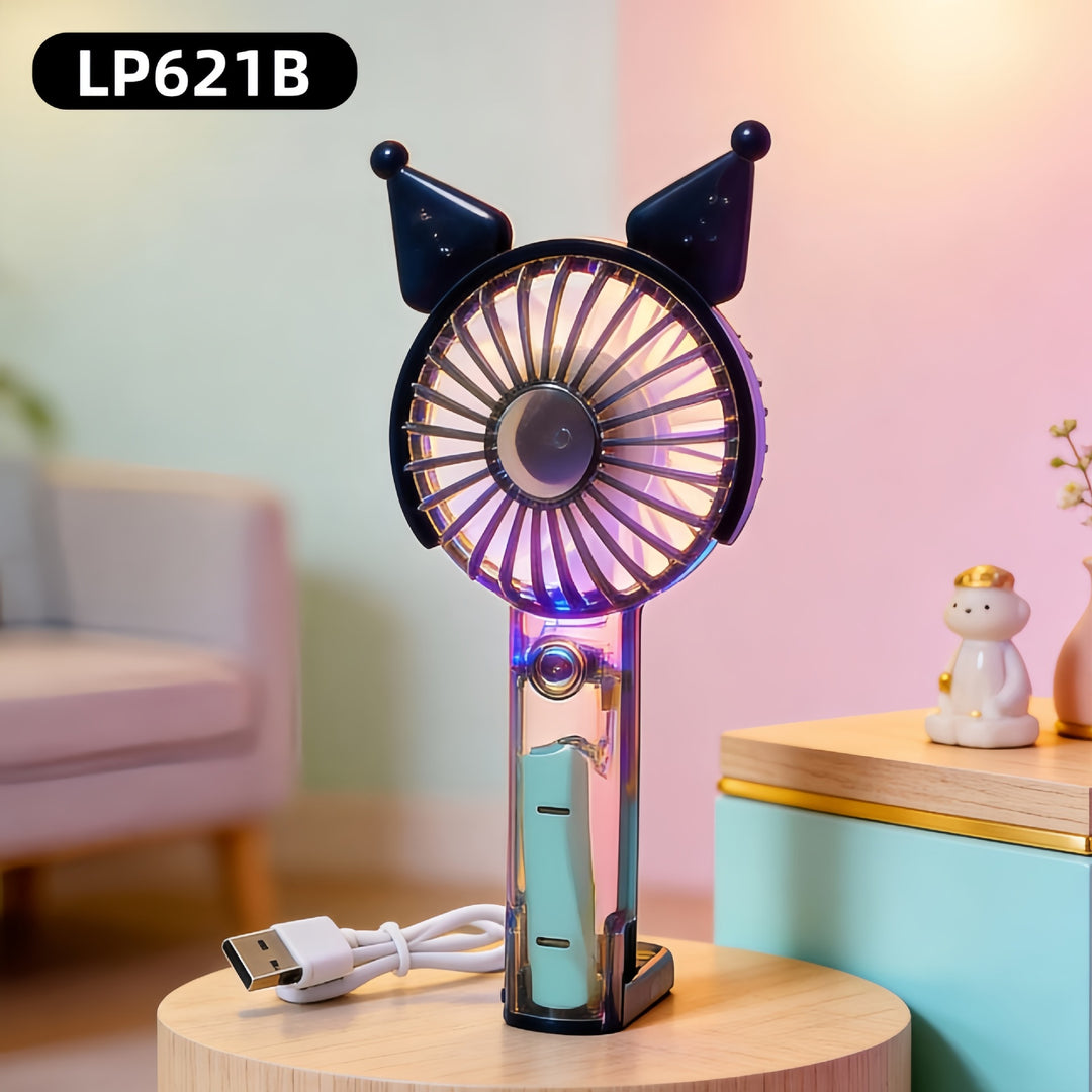 Women's portable handheld fan in playful rabbit design Bowlift