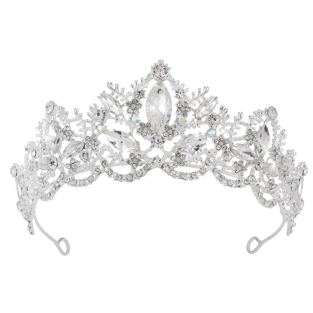 Ladies Glamorous Tiara with Sparkling Crystal Decorations Bowlift