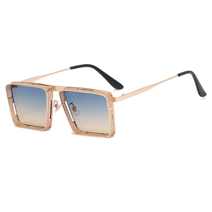 Ladies extravagant square sunglasses with perforated frame Bowlift
