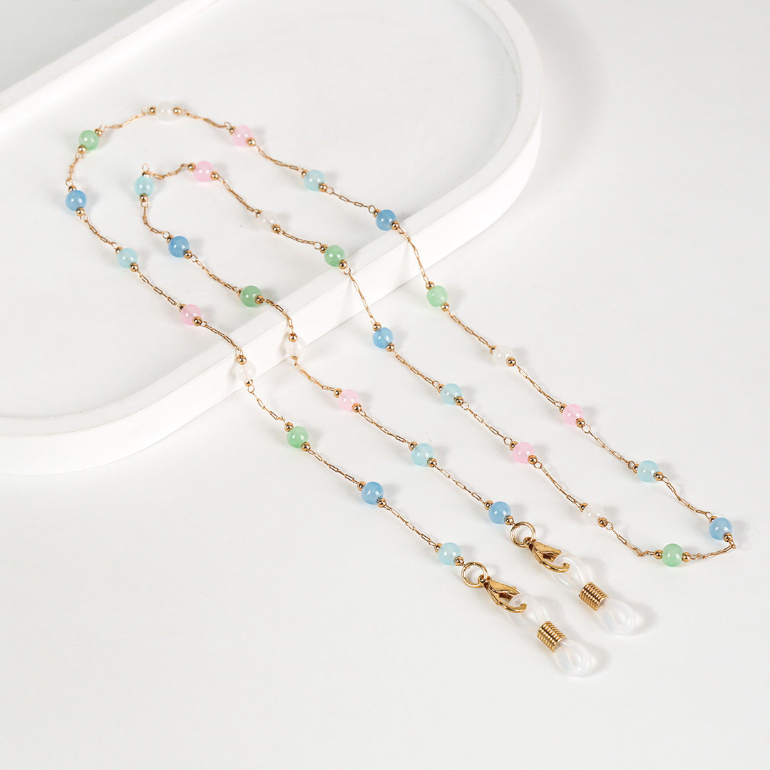 Elegant Beaded Glasses Chain Bowlift