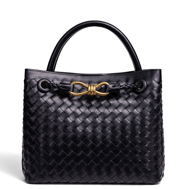 Elegant Braided Leather Tote Bowlift
