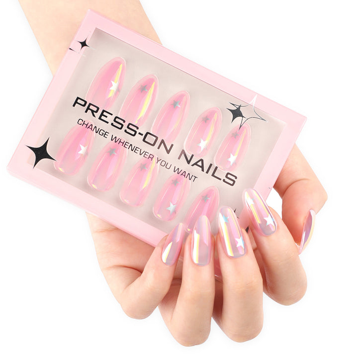 Artificial application nails with shimmering finish Bowlift