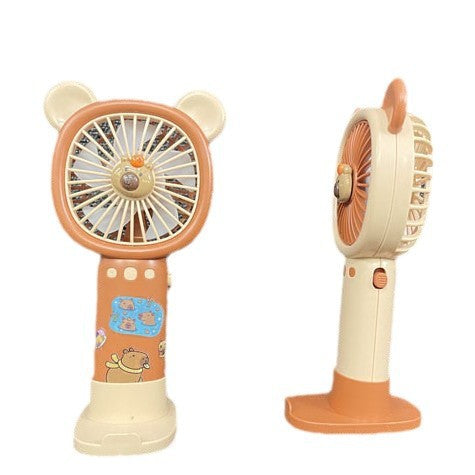 Unisex Portable Hand Fan in Cute Bear Design Bowlift