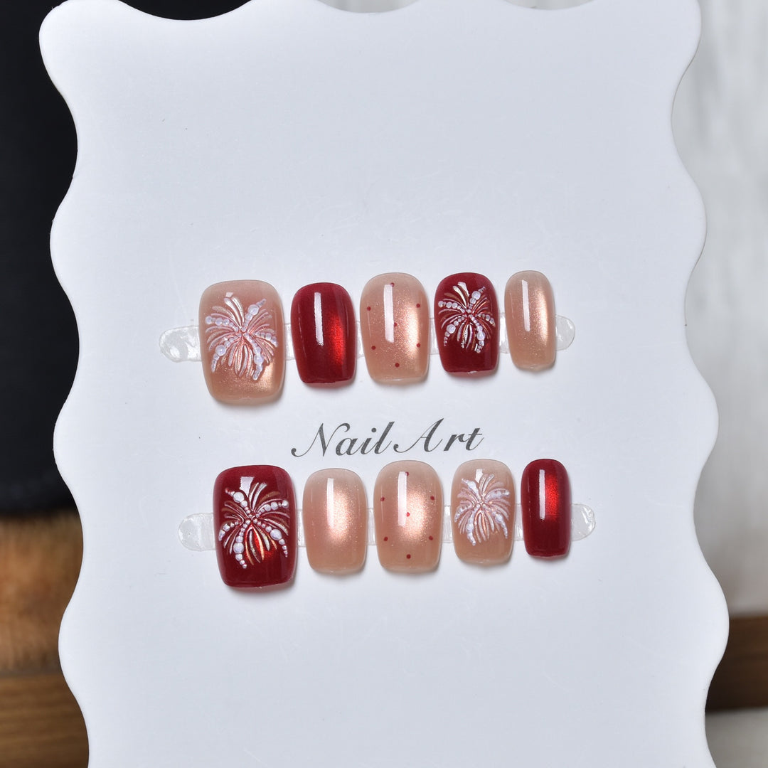 Artistic Press-On Nail Design Set Bowlift