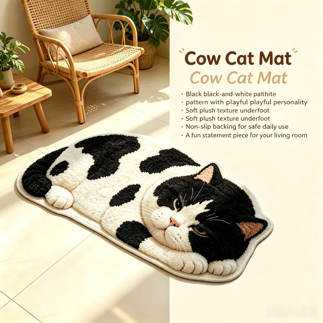 Plush Cat Theme Area Rug