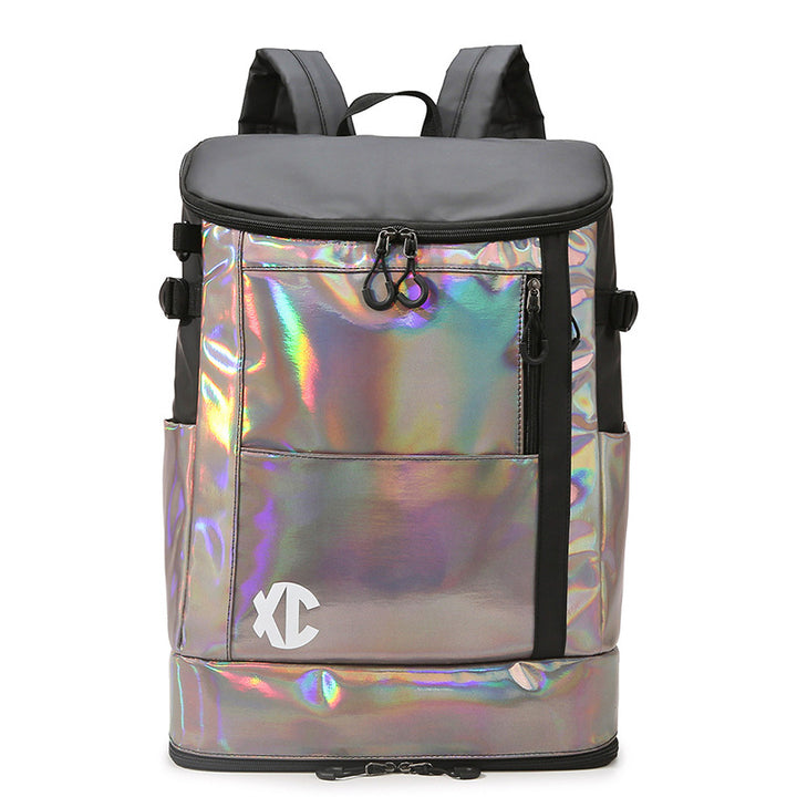 Fashionable Backpack With Holographic Surface Bowlift