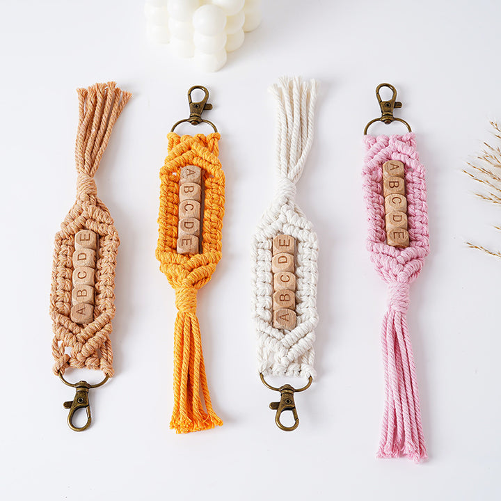 Personalized Macrame Keychain Holder Bowlift