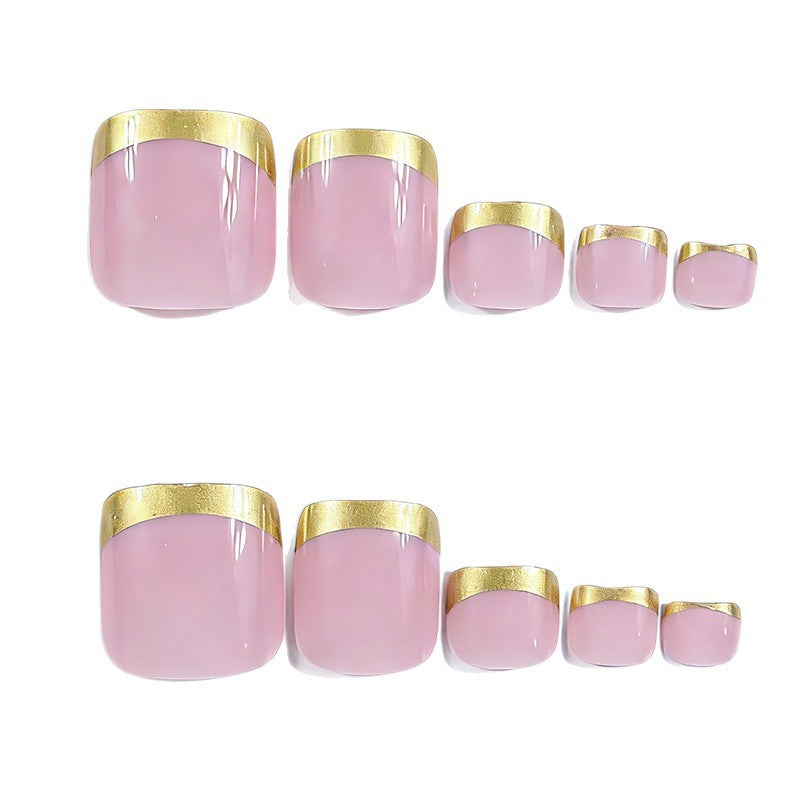 Elegant Gold Tipped Nail Art Bowlift