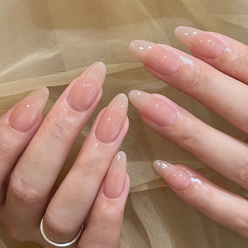 Long Almond-Shaped Press-On Nail Set Bowlift