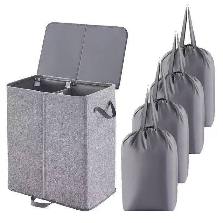 Laundry container with separating compartments Bowlift
