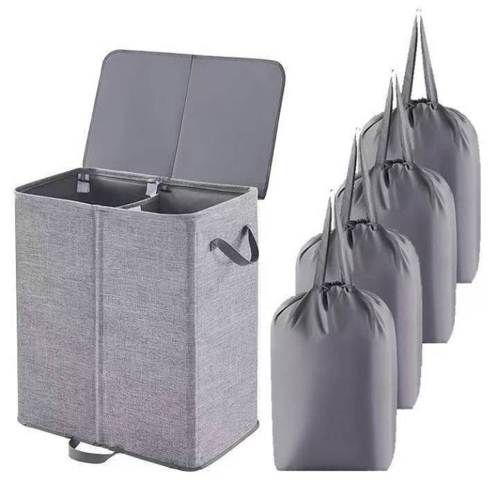 Laundry container with separating compartments Bowlift