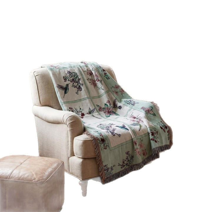 Elegant Floral Sofa Throw Cover