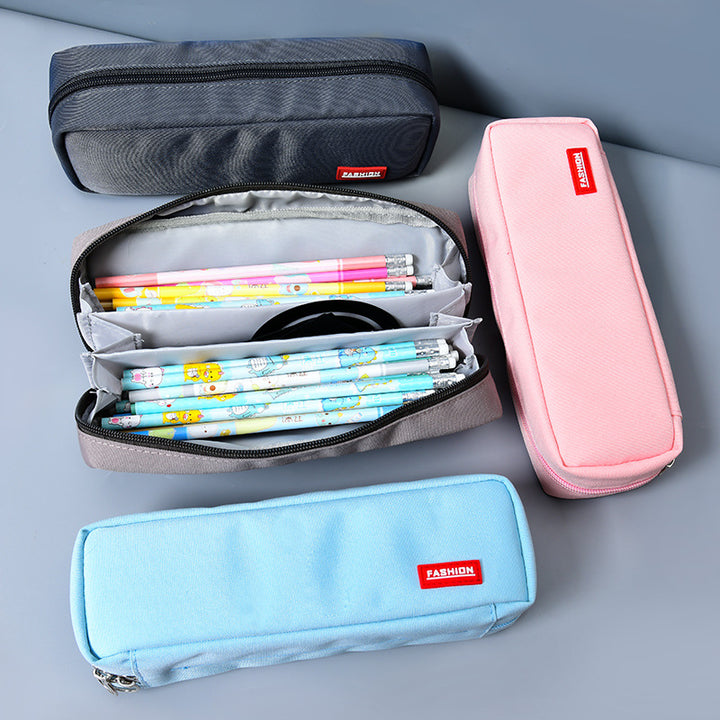 Multi-Compartment Zippered Pencil Pouch Bowlift