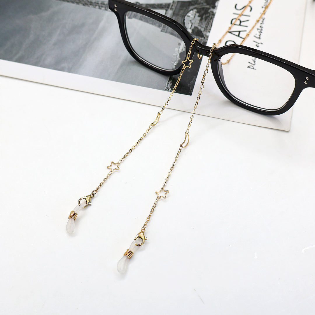 Elegant Cross-Embellished Eyewear Chain Bowlift