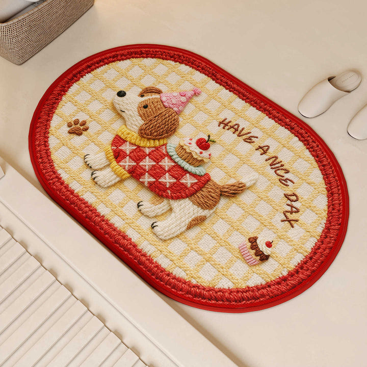 Playful Dog-Themed Bath Mat 1786546420