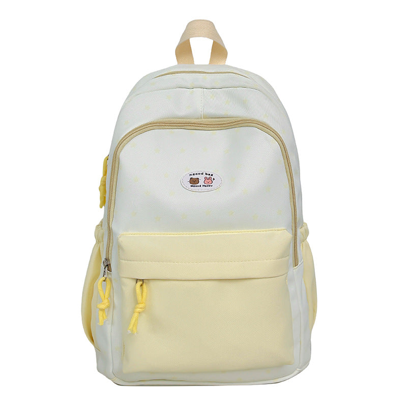 Playful Star-Patterned Student Backpack