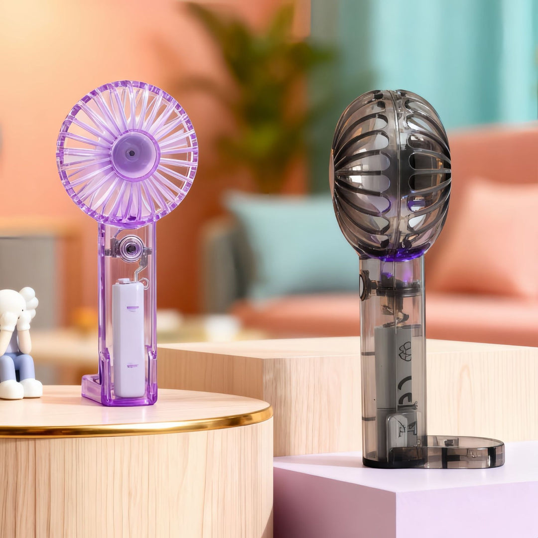 Women portable hand fan with USB port and ergonomic design Bowlift