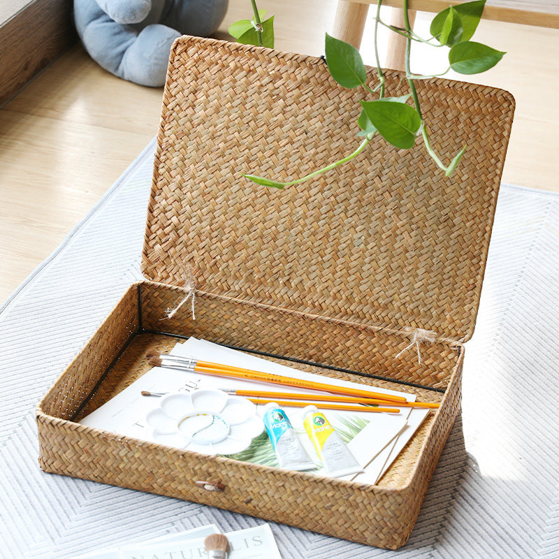 Unisex Handwoven Storage Box with Lid Bowlift